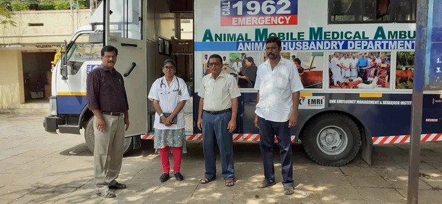 Cattle Ambulance With Animal Husbandry Officals