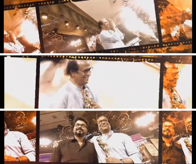 Rajinikanth receiving Vikatan Award