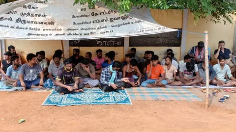 முகாம்வாசிகள் போராட்டம்