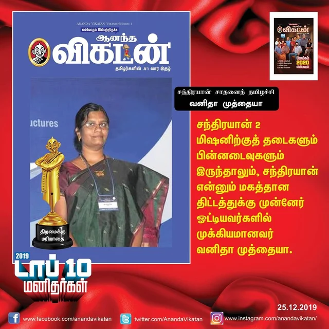 பொ.ரத்தினம் முதல் வனிதா வரை... 2019 டாப் 10 மனிதர்கள் @ ஆனந்த விகடன்