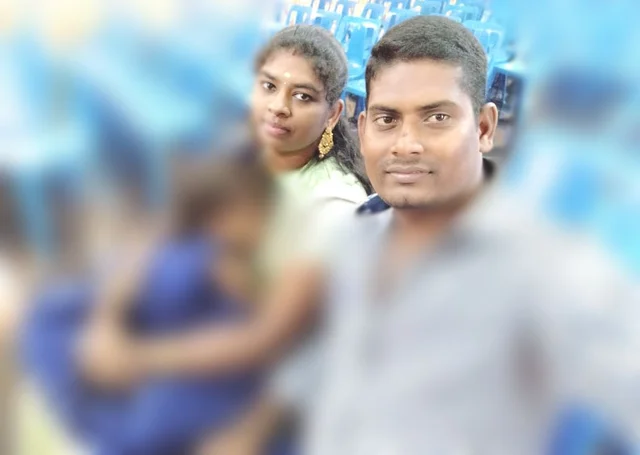கணவன் சதீஷுடன்...