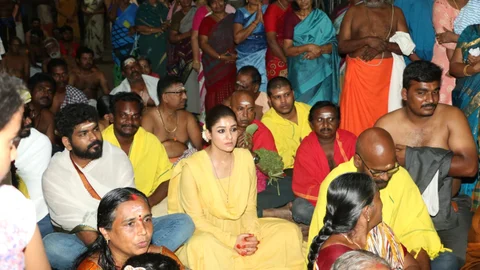 சுசீந்திரம் கோயிலில் சாமி தரிசனம் செய்த நயன்தாரா