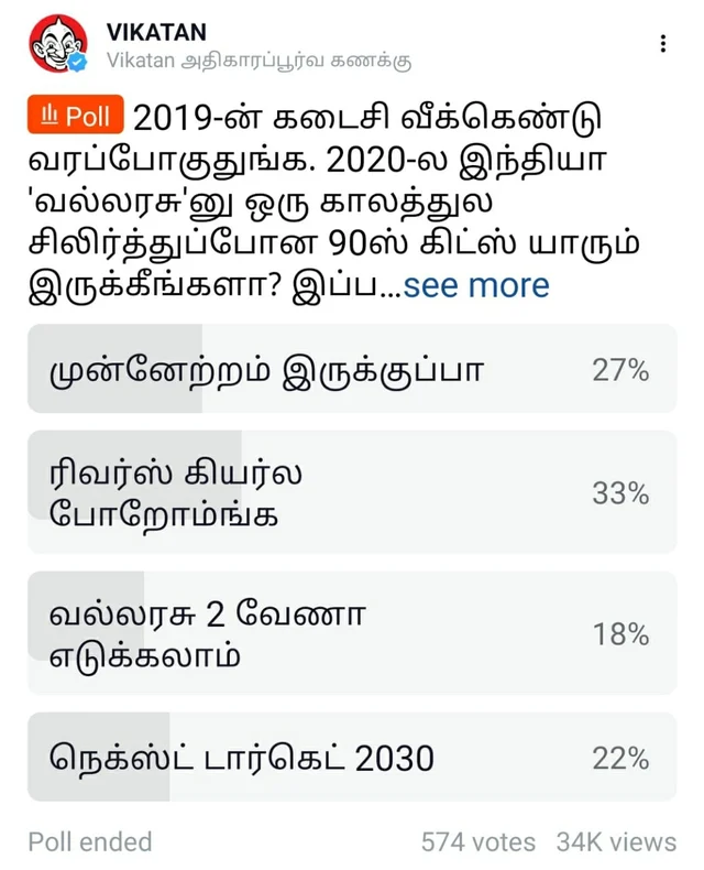 2020 - இந்தியா வல்லரசு #VikatanPollResults