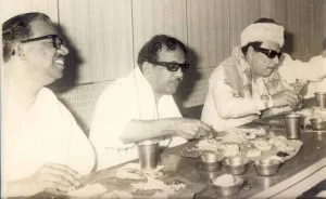 நெடுஞ்செழியன், கருணாநிதி, எம்.ஜி.ஆர்