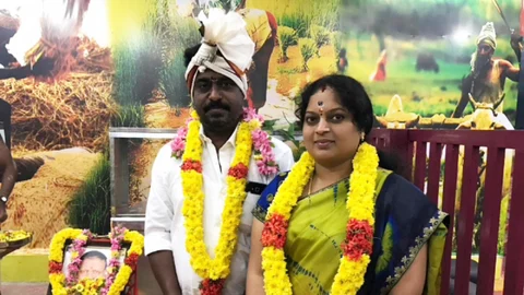 கணவருடன் ஜீவஜோதி