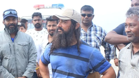 தனுஷ்கோடி படப்பிடிப்பில் அமீர் கான்.