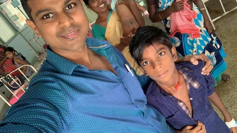 சிகிச்சை அளிக்கப்பட்ட சிறுவன்
