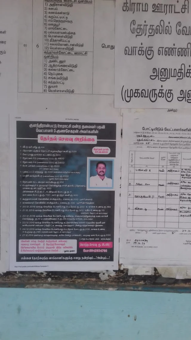 போஸ்டர் அடித்து ஒட்டிய சமூக ஆர்வலர்