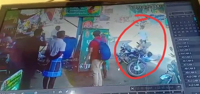நாகராஜ் அரிவாளால் வெட்டும் சிசிடிவி காட்சி