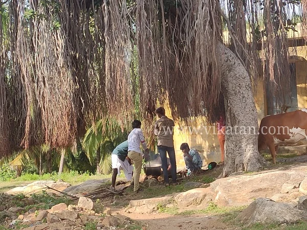 சமையல் செய்யும் இளைஞர்கள்