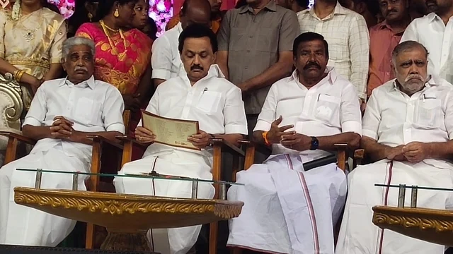 திருமண விழாவில் ஸ்டாலின்