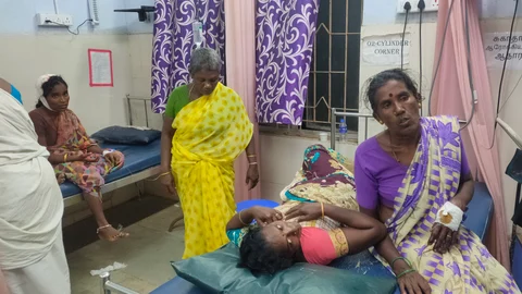 தேர்தல் மோதலில் காயமடைந்தவர்கள்.