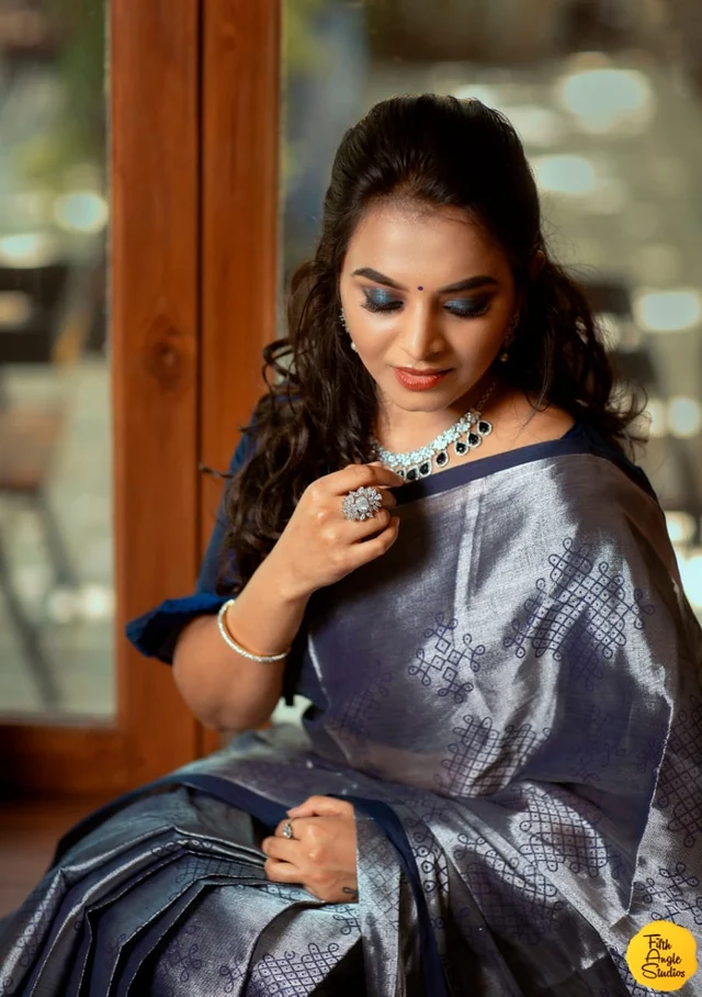 Silver Tissue saree