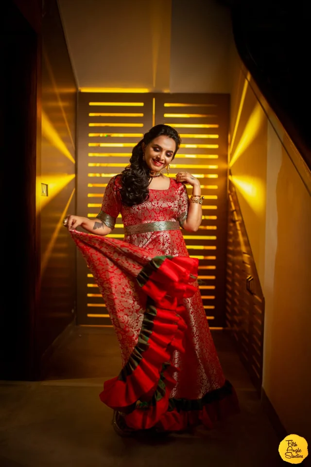 Benarasi Ruffle Gown