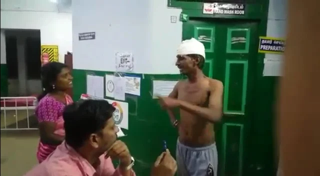 போதையில் தகராறு செய்யும் வாலிபர்