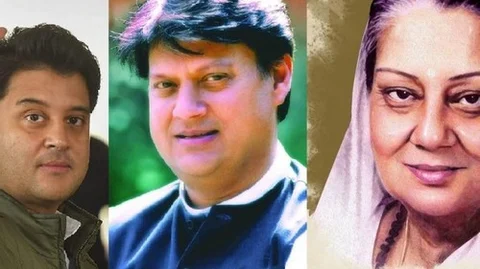 விஜயராஜே சிந்தியா, மாதவராவ், ஜோதிராதித்யா