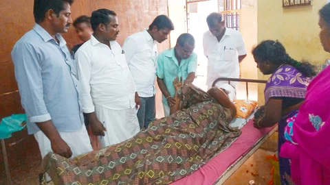 விபத்தில் காயமடைந்த இளைஞர்