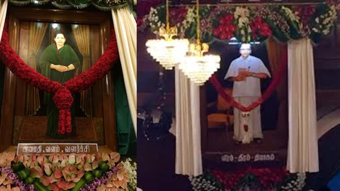 சட்டசபையில் ஜெயலலிதா ராமசாமி படையாட்சி படங்கள்