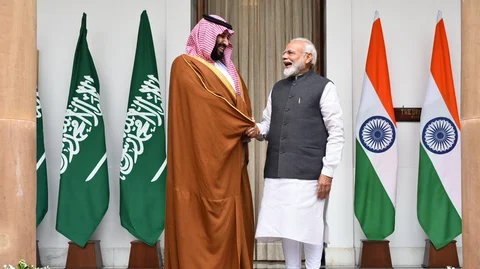 Mohammed Bin Salman and Narendra Modi