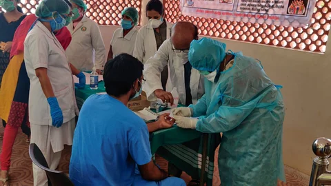 திருச்சி அரசு மருத்துவமனையில் ரேபிட் டெஸ்ட்