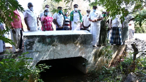 பாப்புலர் முதலியார் வாய்க்காலில் எம்.ஆர்.விஜயபாஸ்கர்