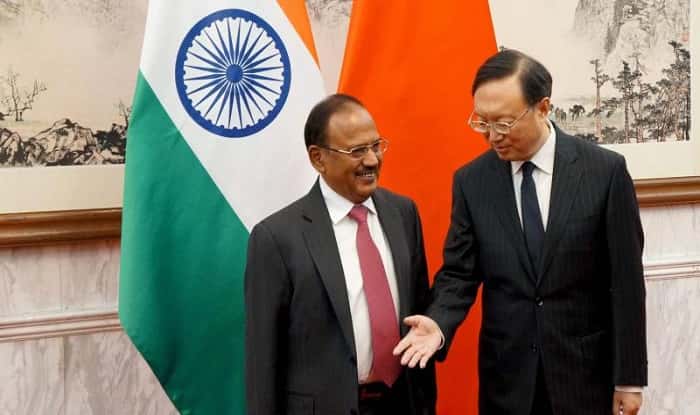 File photo of National Security Advisor Ajit Doval with Chinese diplomat Yang Jiechi. (Photograph: PTI)