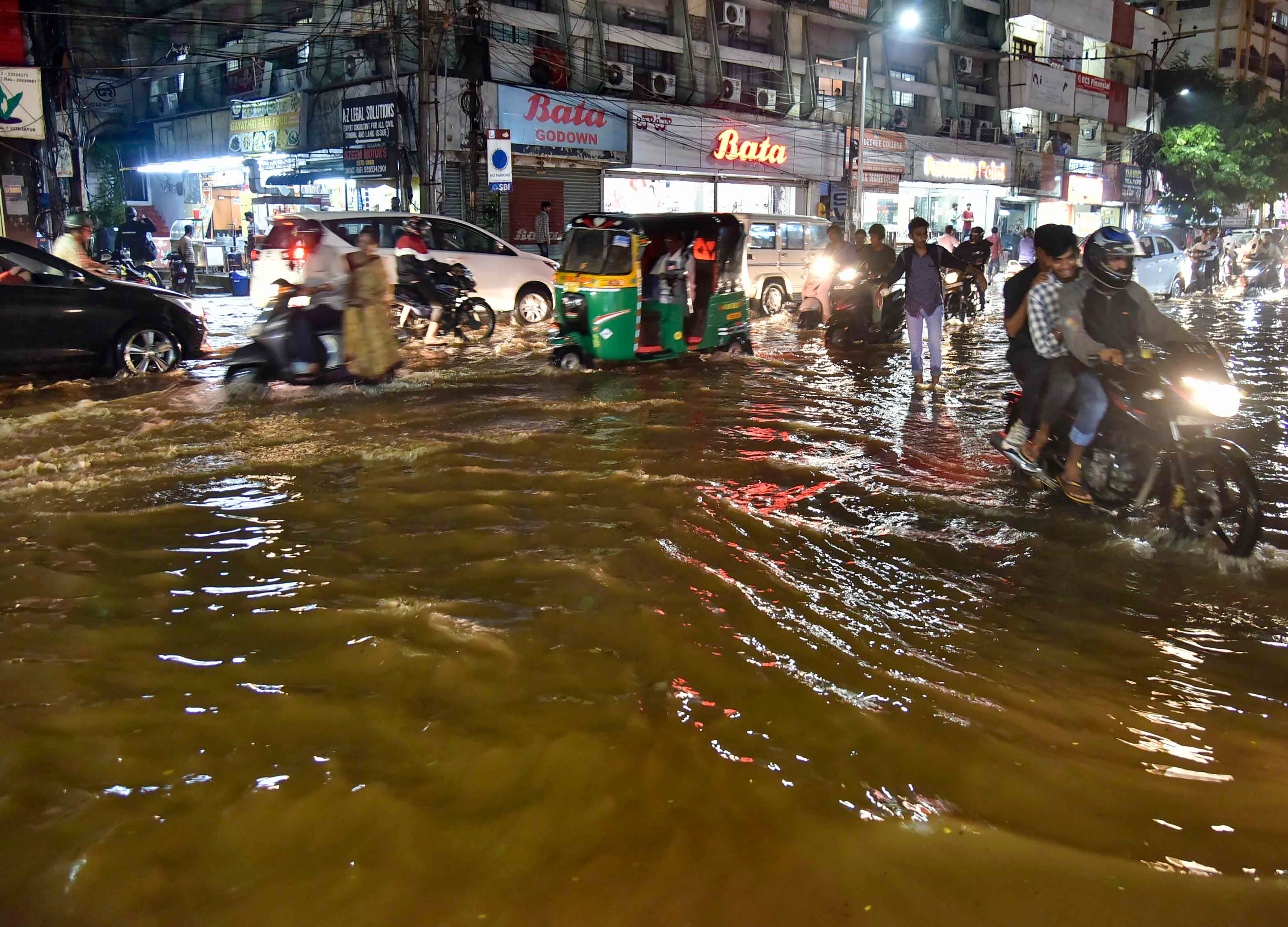 Normal Life Hit As Heavy Rains Lashes Parts Of Telangana