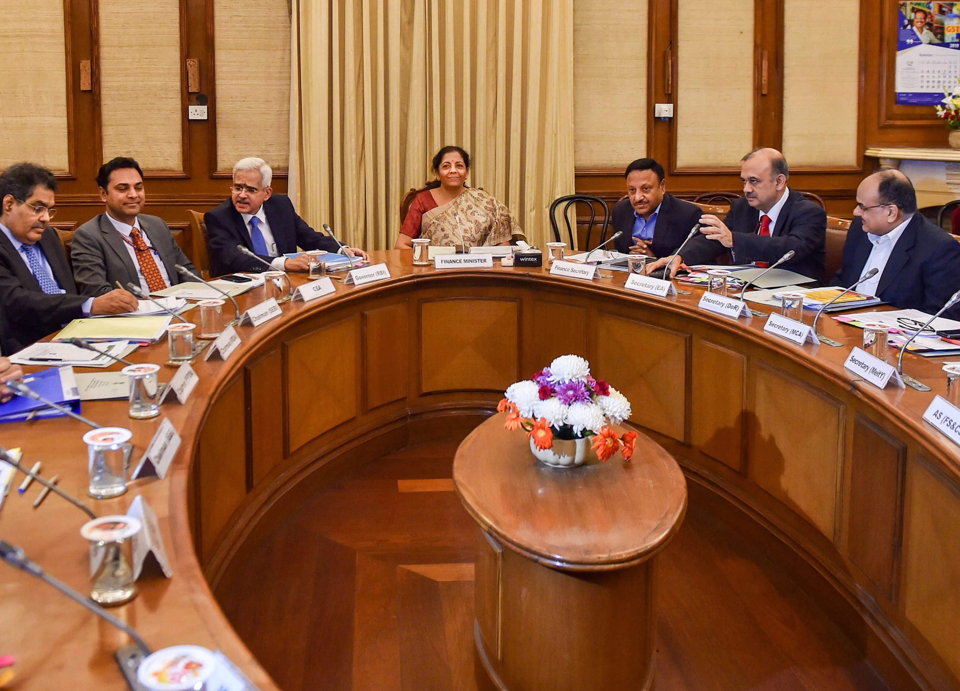 Finance Minister Nirmala Sitharaman Reviews State Of Economy With RBI, Other Regulators