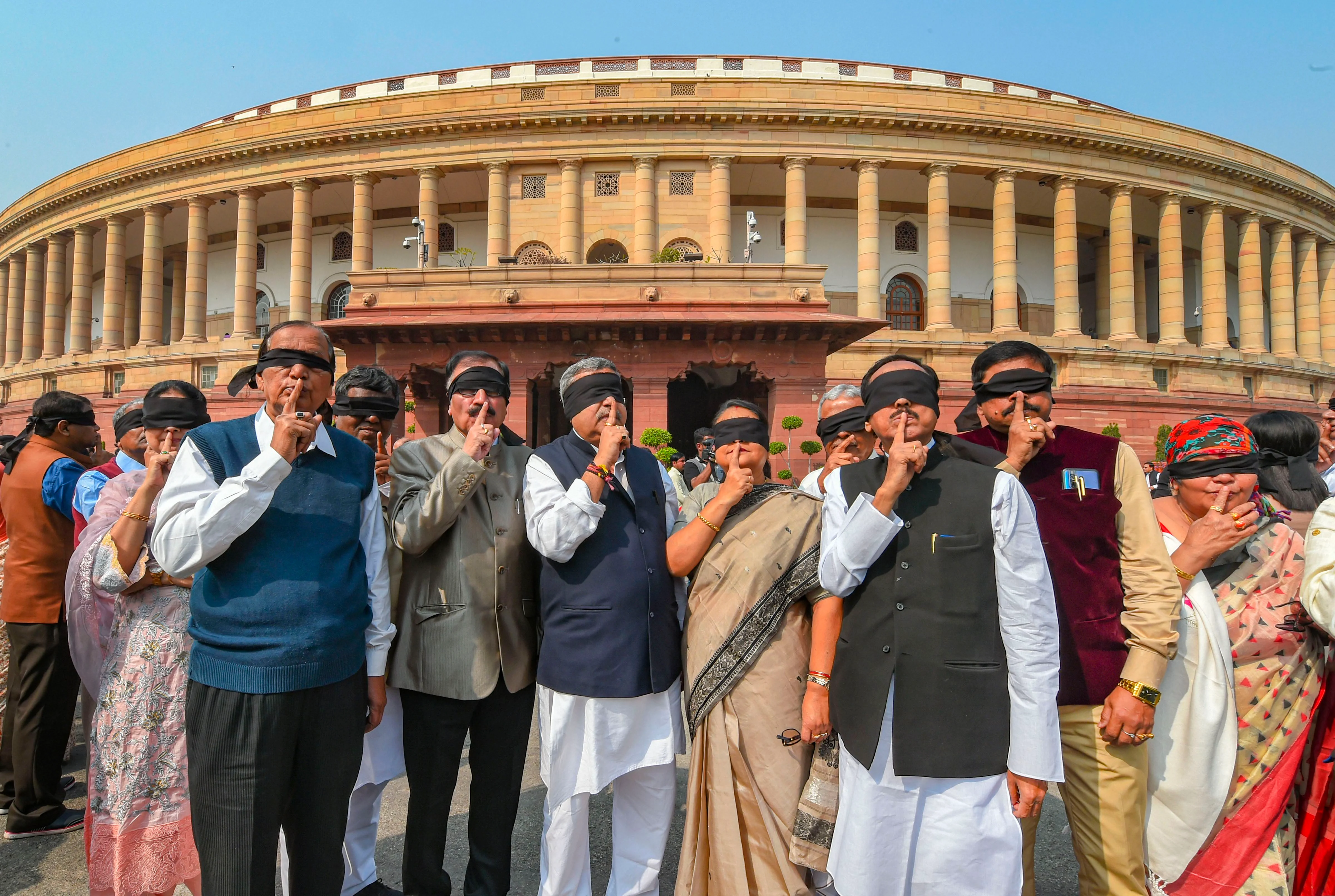Trinamool Congress leaders protest over Delhi violence (Source: PTI)