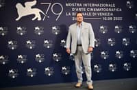 US Canadian actor Brendan Fraser poses on September 4, 2022 during a photocall for the film "The Whale" presented in the Venezia 79 competition as part of the 79th Venice International Film Festival at Lido di Venezia in Venice, Italy. Photo by Marco BERTORELLO / AFP