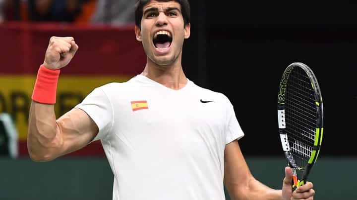JOSE JORDAN/agence france-presse
Carlos Alcaraz powers Spain against South Korea to book a quarterfinal spot in the Davis Cup.