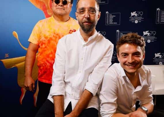 'To the North' star Soliman Cruz, director Mihai Mincan, and cast member Nikolai Becker. Photo courtesy of Pocholo Concepcion