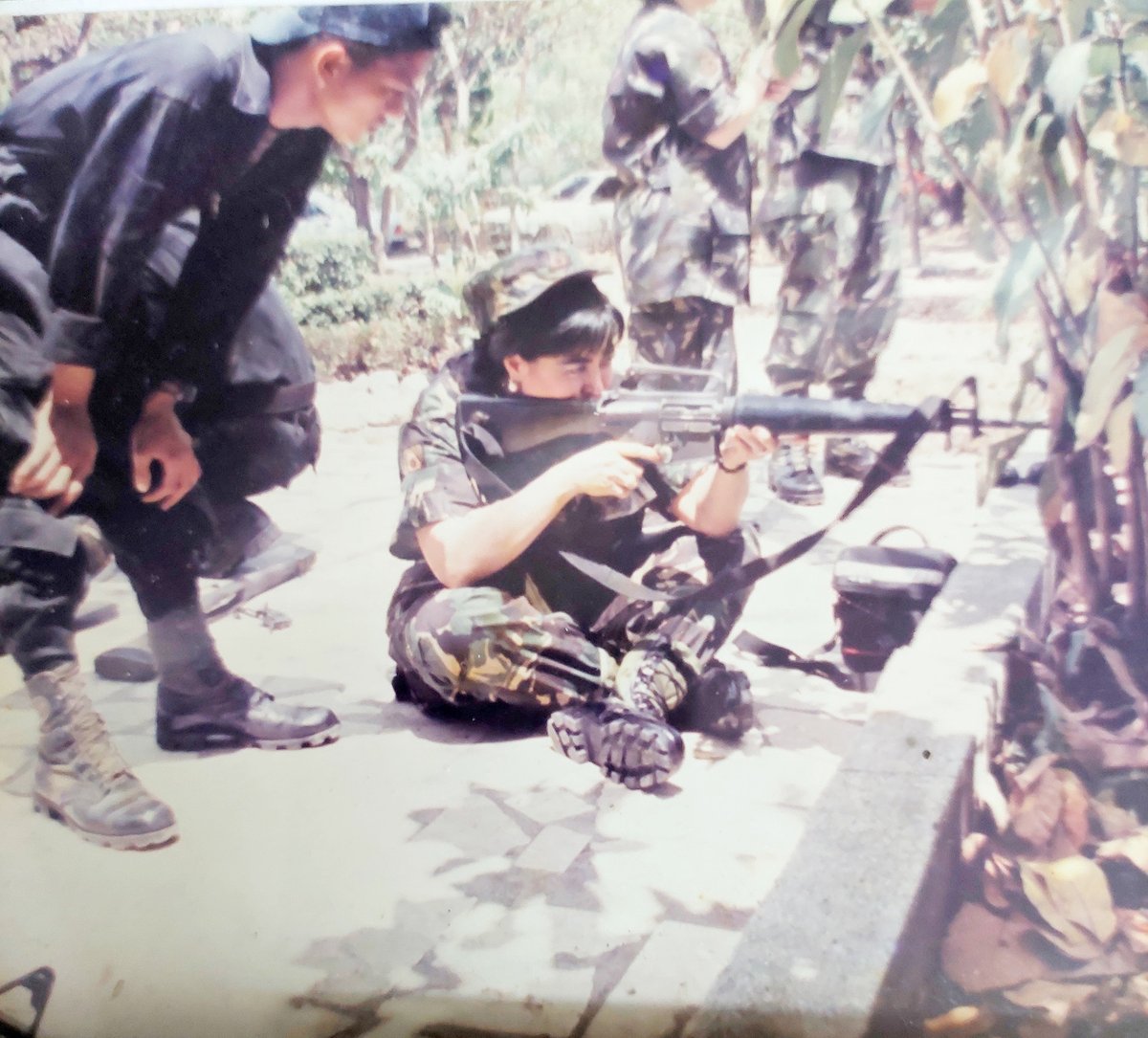 PHOTOGRAPHS BY BING CARRION<br />COMBAT training in action.