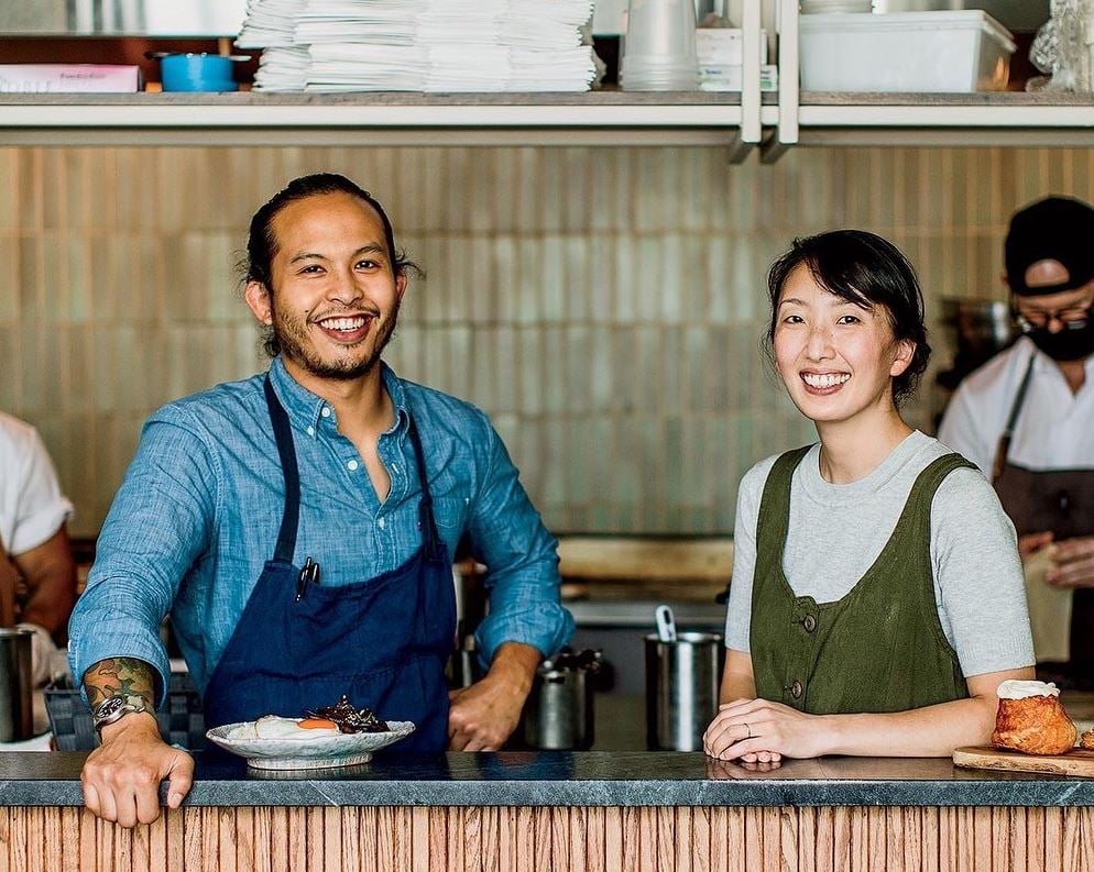 Chefs Tim Flores and Genie Kwon, owners of Kasama.
