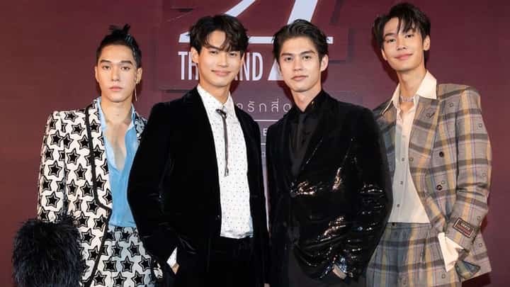 PHOTOGRAPH COURTESY OF gmmtv
F4 Thailand cast (from left) Nani Hirunkit, Win Metawin, Bright Vachirawit and Dew Jirawat.