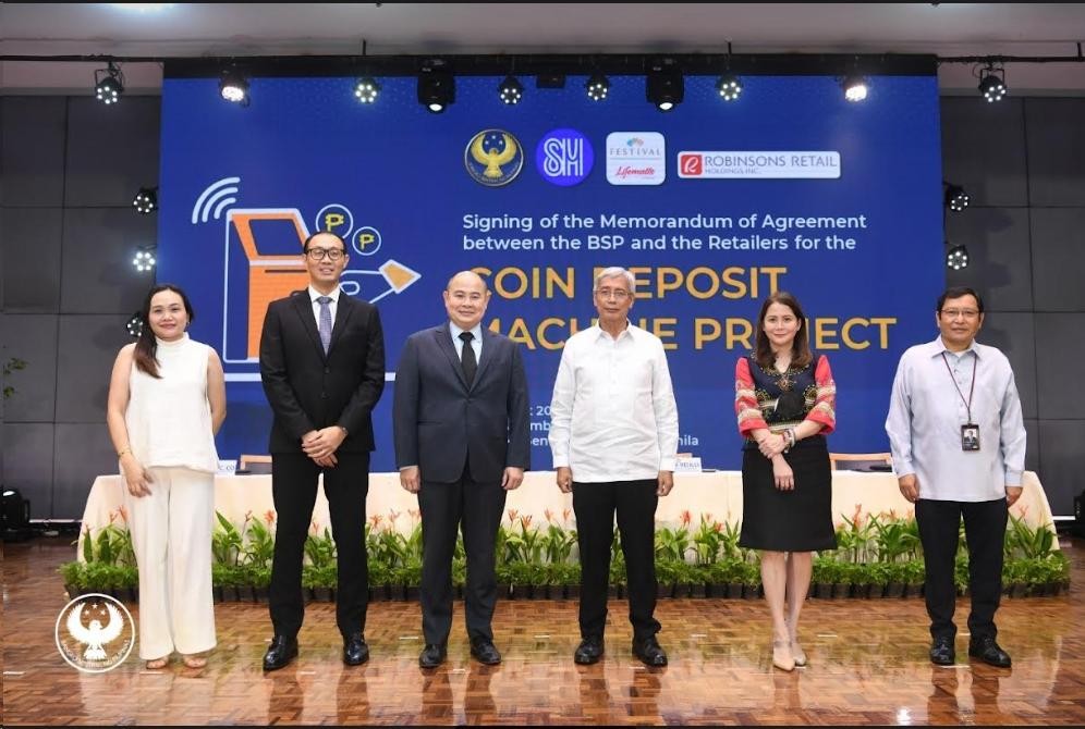 BSP and retailers sign agreement for Coin Deposit Machine project