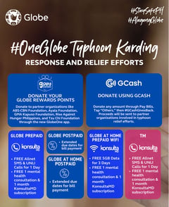 Globe Group provides typhoon relief, opens donor platforms in wake of ‘Karding’