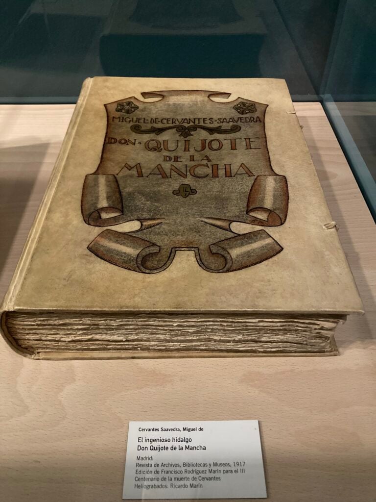 An early edition of 'Don Quixote' is on display at Miguel de Cervantes' home in Alcala de Henares.