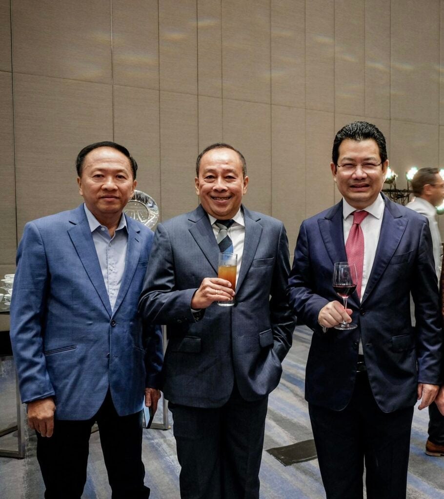 Joy Fong with Indonesian Ambassador Agus Widjojo and Thailand Ambassador Tull Traisorat.