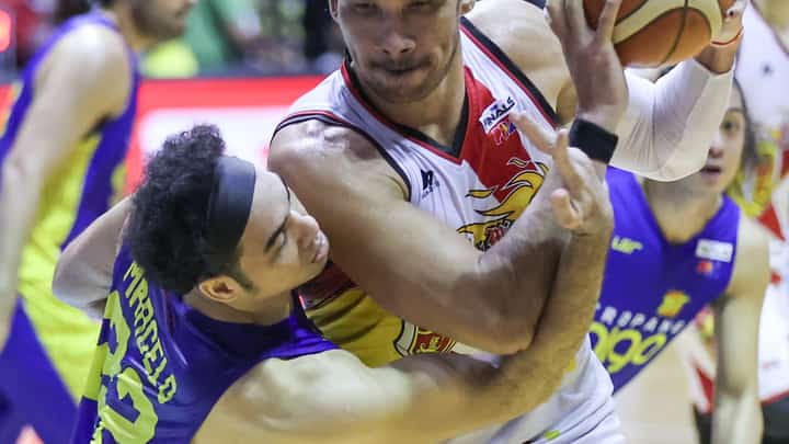 June Mar Fajardo and San Miguel are expected to feel the heat from TNT Tropang Giga in Game 7 of their PBA Philippine Cup title series tonight at the Smart Araneta Coliseum. | Photograph by Rio deluvio for the daily tribune @tribunephl_rio