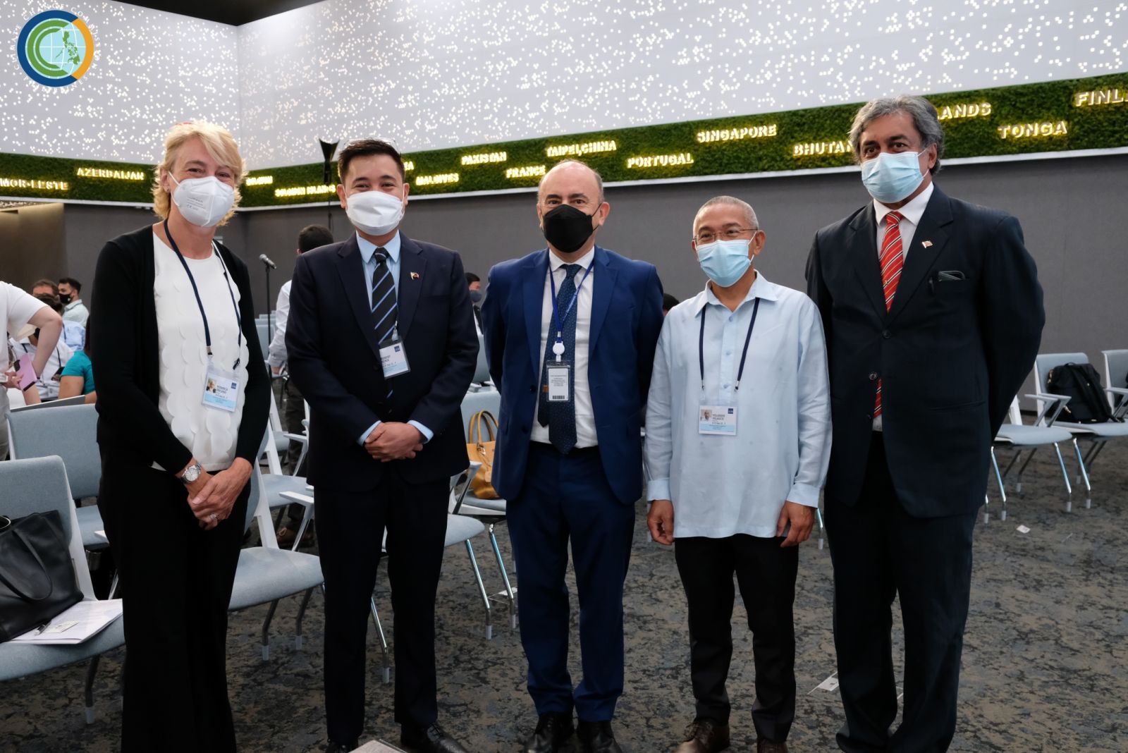 Event officials with Robert Borje, Foreign Affairs Undersecretary and Commissioner, Climate Change Commission (second from left). The four-day technical discussion will tackle the needs and priorities of developing countries, including their scope, and quantitative and qualitative aspects for equitable and resilient climate action.