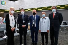 Event officials with Robert Borje, Foreign Affairs Undersecretary and Commissioner, Climate Change Commission (second from left). The four-day technical discussion will tackle the needs and priorities of developing countries, including their scope, and quantitative and qualitative aspects for equitable and resilient climate action.