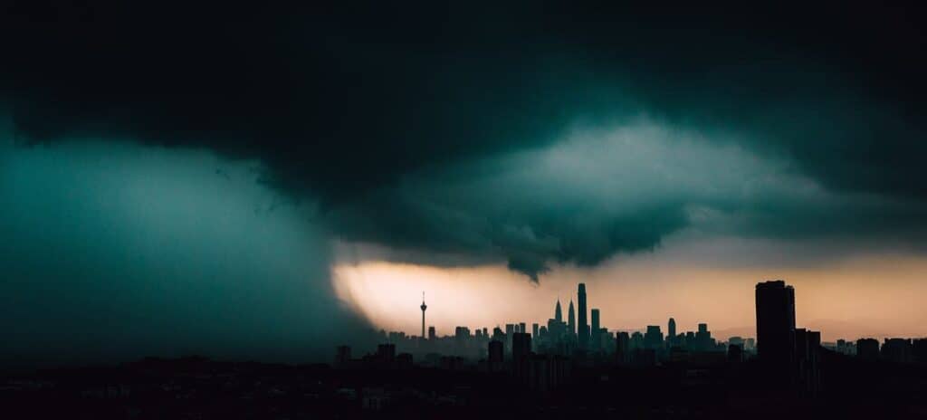 Storm clouds hang over Kuala Lumpur, Malaysia. | Photograph courtesy of UN