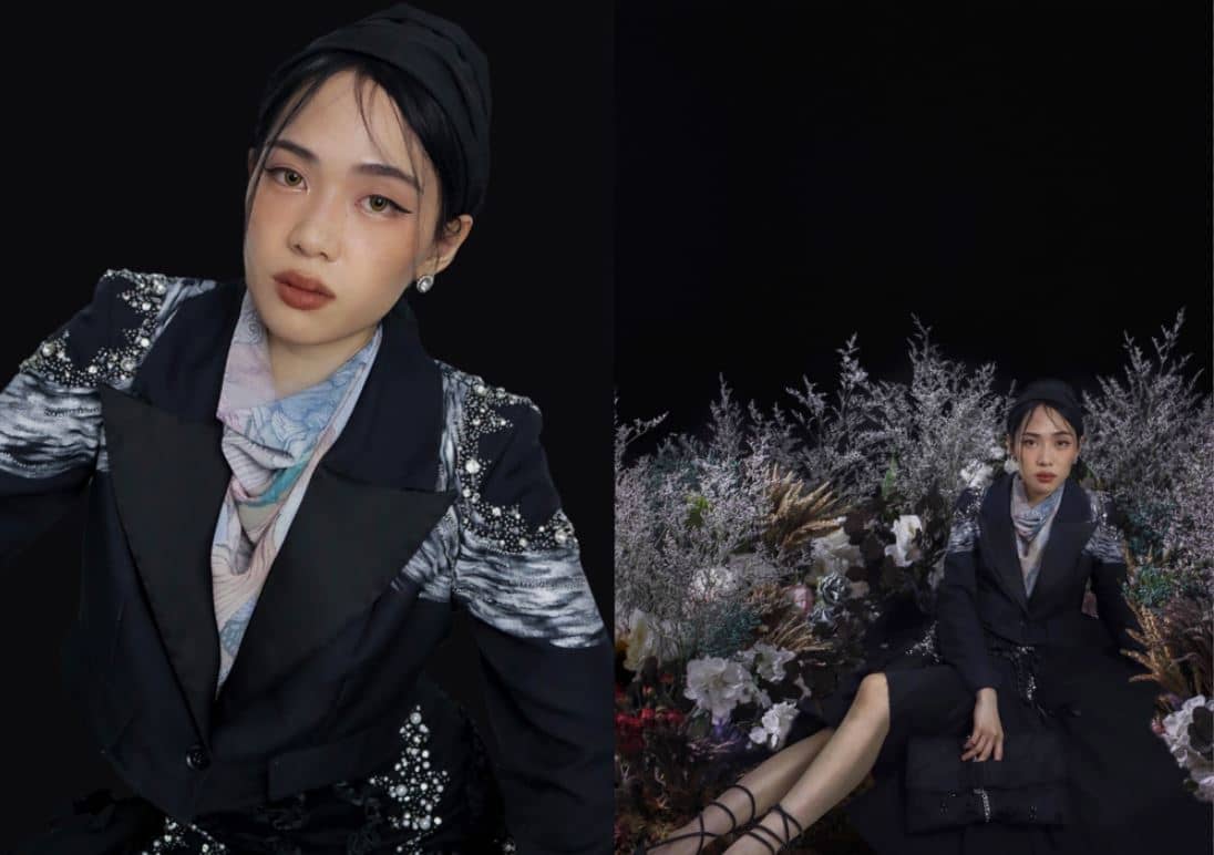FEMME FATALE: A black suit and skirt combo