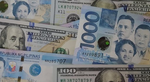 Peso plunges to an all-time low at P57.43 against dollar
