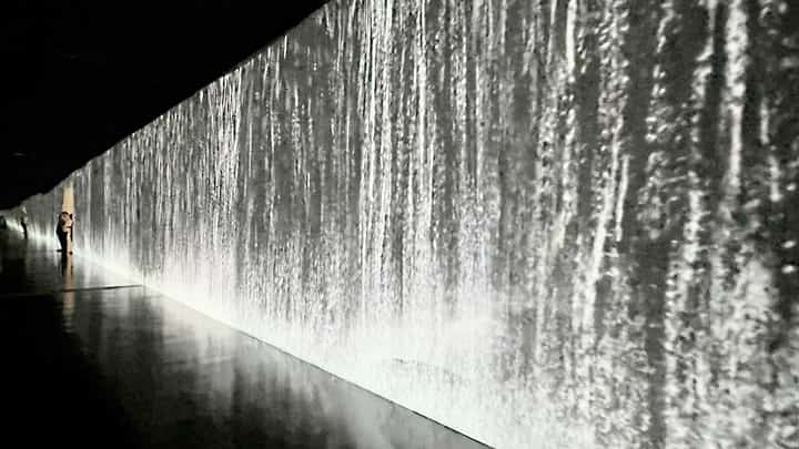 'Aqua paraiso' exhibition at Asia Culture Center aims to remind people on the importance of water to the ecosystem. In photo is a digital depiction of a waterfalls.