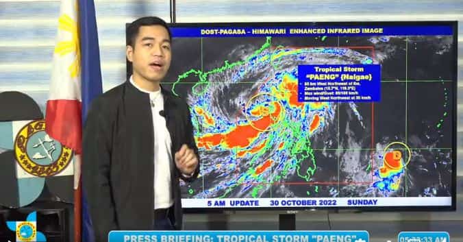 Screengrab from DOST PAG-ASA Facebook page