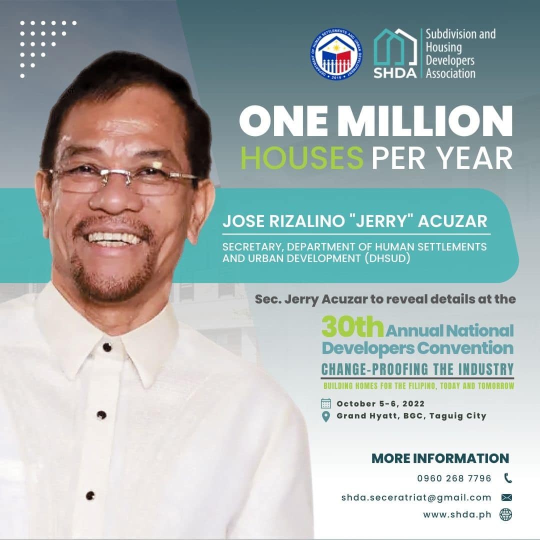 Gov’t’s 1-M houses per year program announced at National Developers Convention 2022