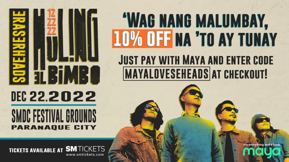 Not sold out? Eraserheads concert tickets still on sale