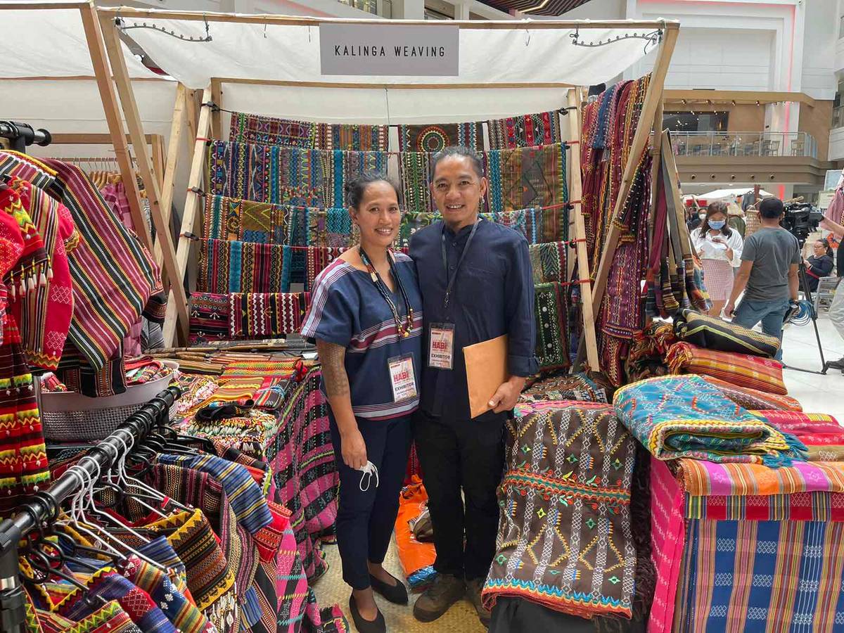 Kalinga weaver Irene Bawer-Bimuyag and husband Ruel Bimuyag (Photo by Marbee Shing-Go)